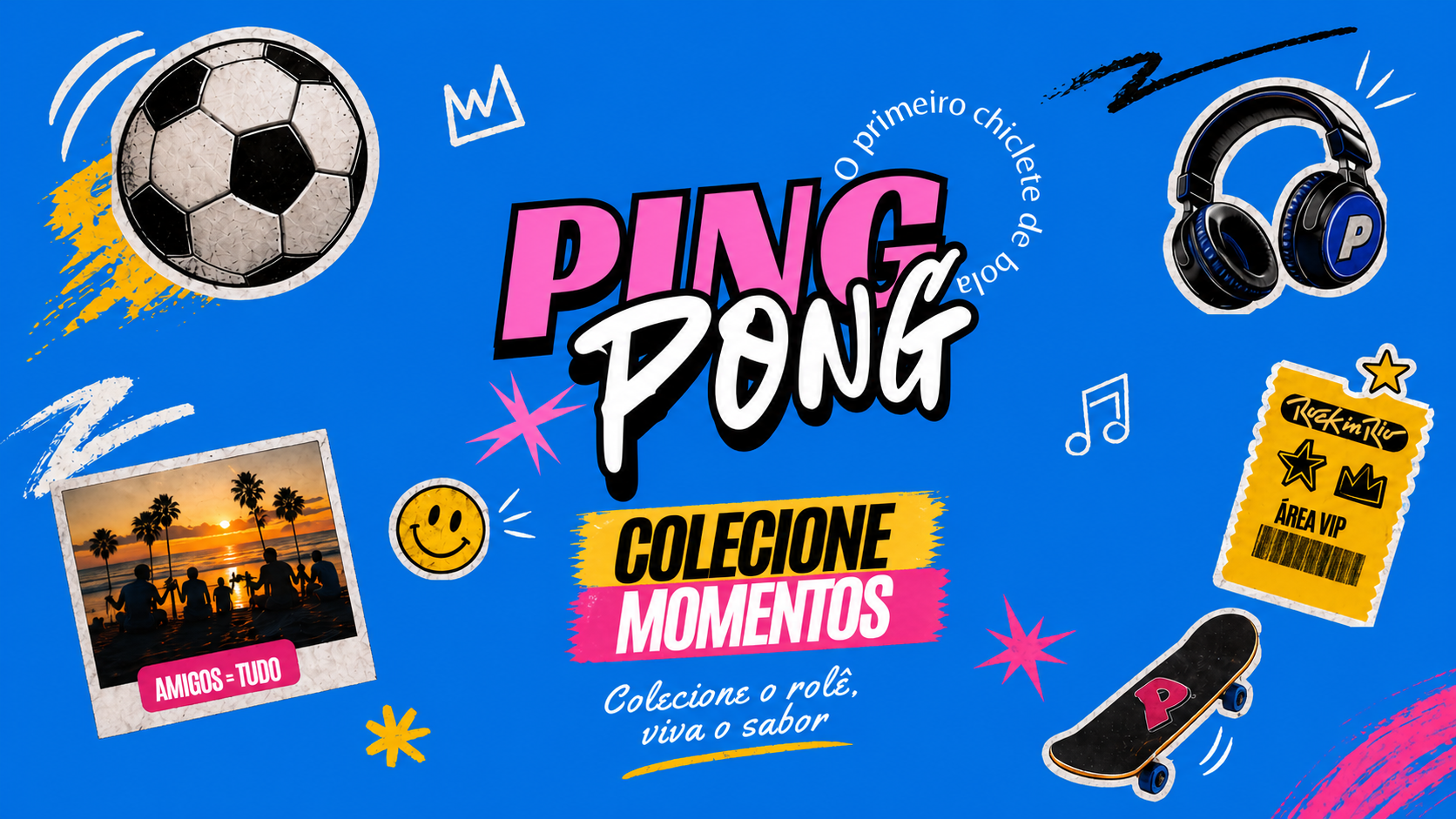 Campanha Ping Pong horizontal com stickers